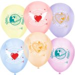Воздушный Шар (12''/30 см) Весь мир в твоих руках, Хрустальное ассорти, кристалл, 1 ст, 25 шт.