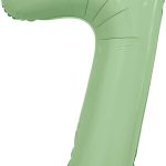 Шар (40''/102 см) Цифра, 7 Slim, Олива, 1 шт. в уп.