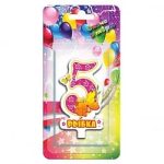Свеча Цифра, 5 Рыбка, 9 см, 1 шт.