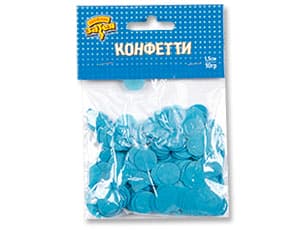 Конфетти Круги тишью Голубые 1,5см 10грG