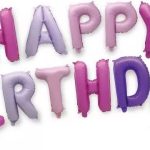 Набор шаров-букв (16''/41 см) Мини-Надпись "Happy Birthday" для девочки, 1 шт. в упак.