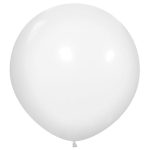 Шар (24"/61 см) Белый, Пастель/ White  1 шт.