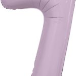 Шар (40''/102 см) Цифра, 7 Slim, Орхидея, 1 шт. в уп.