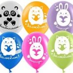 Воздушный шар (12"/30 см) Нежные объятия, Ассорти, пастель, 2 ст, 50 шт.