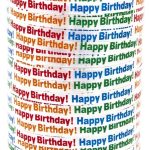 Лента (0,5 см*250 м) Happy Birthday, 1 шт.