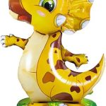 Шар 3D (31''/79 см) Фигура на подставке, Динозаврик, 1 шт. в уп.