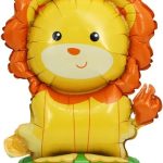 Шар 3D (18''/46 см) Фигура на подставке, Лев, 1 шт. в уп.