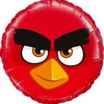 Шар (18"/46 см) Круг, Angry Birds, Красный, 1 шт.