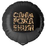 Шар (18''/46 см) Круг, С Днем Рождения! (леопардовый принт), 1 шт. в уп.