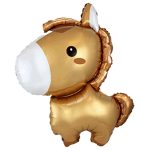 Шар (34''/86 см) Фигура, Маленькая лошадка, Коричневый, 1 шт.