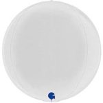 Шар Г (15"/38 см) 3D СФЕРА Б/РИС Пастель White