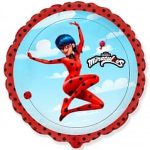 Шар И 18 Круг Леди Баг удивительная / Rnd Ladybug / 1 шт /