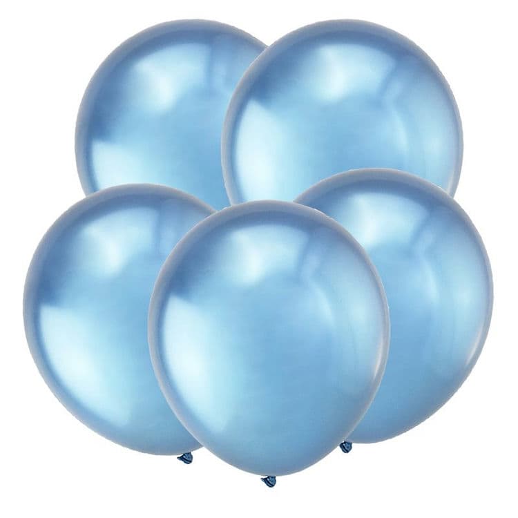 Шар Т Метал 12 Зеркальные шары, Синий / Mirror Blue / 50 шт.