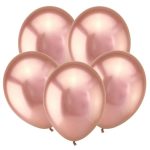 Шар Т Метал 12 Зеркальные шары, Розовое золото / Mirror Rose Gold / 50 шт.