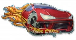 Шар (31"/79 см) Фигура, Гоночная машинка, Красный, 1 шт.