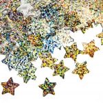 Конфетти фольга Звезда, Серебро, Голография 1,5 см, 50 гр
