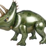 Шар 3D (40''/102 см) Фигура, Динозавр Трицератопс, Зеленый, 1 шт. в уп.