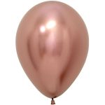 Шар (12"/30 см) Reflex, Зеркальный блеск, Розовое золото (968), хром, 50 шт.