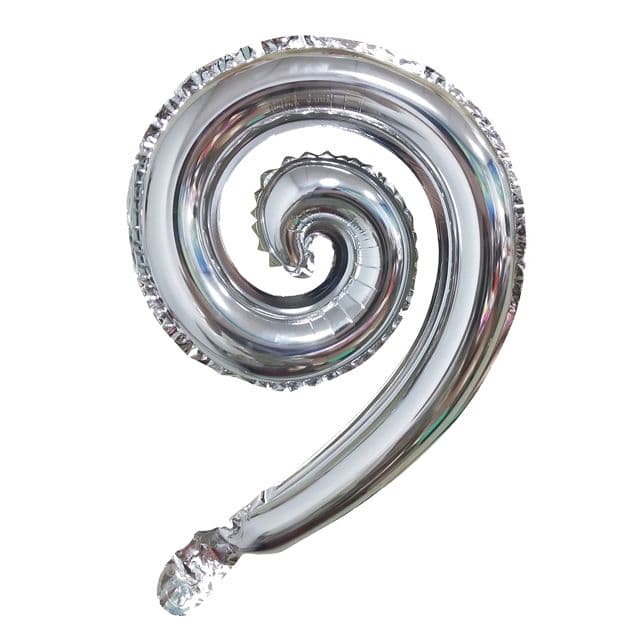 ШАР К 17 Спираль Серебро / Curve silver / 1 шт /