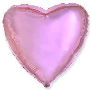 Шар (32''/81 см) Сердце Розовый нежный 1 шт