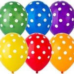 Шар Шелкография пастель 14" Горошек яркий