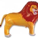Шар (33"/84 см) Фигура, Лев, Коричневый, 1 шт.
