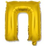 ШАР К БУКВА П 14" Gold