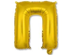 ШАР К БУКВА П 14" Gold