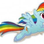Шар (43"/109 см) Фигура, My Little Pony, Лошадка Радуга, 1 шт.