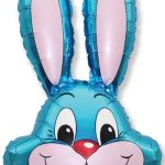 Шар (35''/89 см) Фигура, Заяц, Синий, 1 шт.