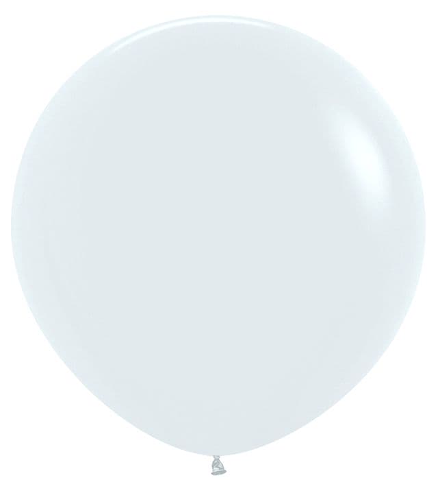 ШАР S 24 Пастель Белый / White / 10 шт. /