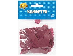 Конфетти Круги тишью Бордовые 1,5см10грG