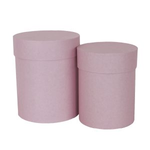 Набор коробок Цилиндр, Пыльная роза, 18*15 см, 2 шт.