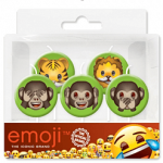 Свечи Круг, Смайл, Emoji, Джунгли, 6 см, 5 шт.