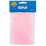 Перья декоративные Розовые 10см 30шт/G