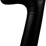 Шар (40''/102 см) Цифра, 7 Slim, Черный блеск, 1 шт. в упак.