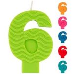 Свеча-цифра ЭКО "6" 7см/V