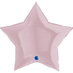 Шар (9''/23 см) Мини-звезда, Розовый, 1 шт