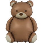 Шар (35''/89 см) Фигура, Мишка, Сатин, 1 шт.