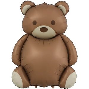 Шар (35''/89 см) Фигура, Мишка, Сатин, 1 шт.