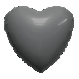 Шар (30''/76 см) Сердце, Графит, 1 шт. в уп.