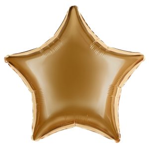Шар (18''/46 см) Звезда, Античное золото, 1 шт.
