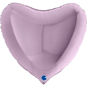 Шар (9''/23 см) Мини-сердце, Сиреневый, 1 шт.