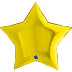 Шар (9''/23 см) Мини-звезда, Желтый, 1 шт.