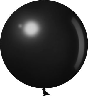 Шар (24''/61 см) Черный, пастель, 1 шт.