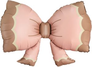 Шар (37''/94 см) Фигура, Бант, Розовый, Сатин, 1 шт.