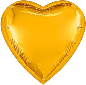 Шар (36''/91 см) Сердце, Янтарь, Бохо, 1 шт. в уп.
