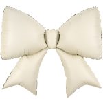 Шар (39''/99 см) Фигура, Бант, Кремовый, Сатин, 1 шт.