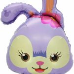 Шар с клапаном (20''/51 см) Фигура, Зайка, Сиреневый, 1 шт.