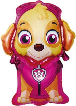 Шар с клапаном (17''/43 см) Мини-фигура, Щенок Авиатор, 1 шт.